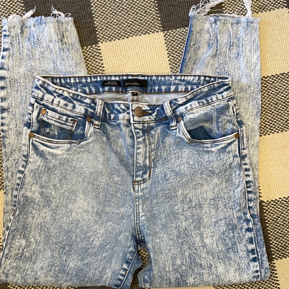 See Thru Soul high rise crop jeans